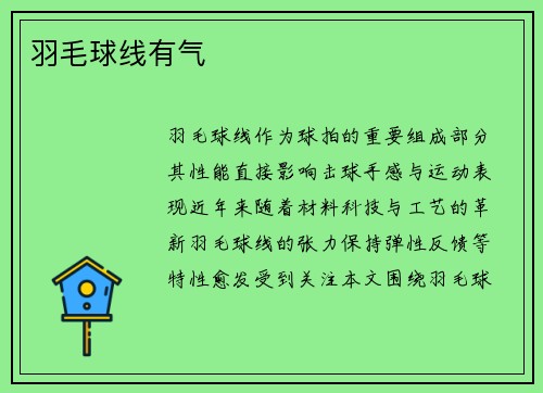 羽毛球线有气